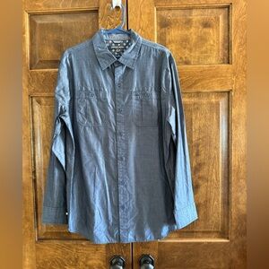 Geoffrey Beene Blue Denim Colored Casual Shirt - Men's Size Medium